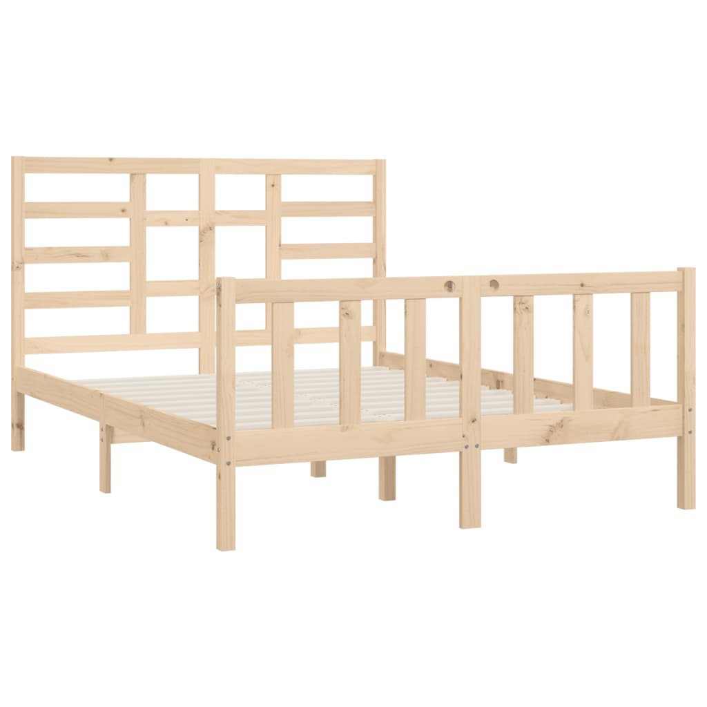 Cadre de lit sans matelas 140x200 cm bois massif de pin - XIOS