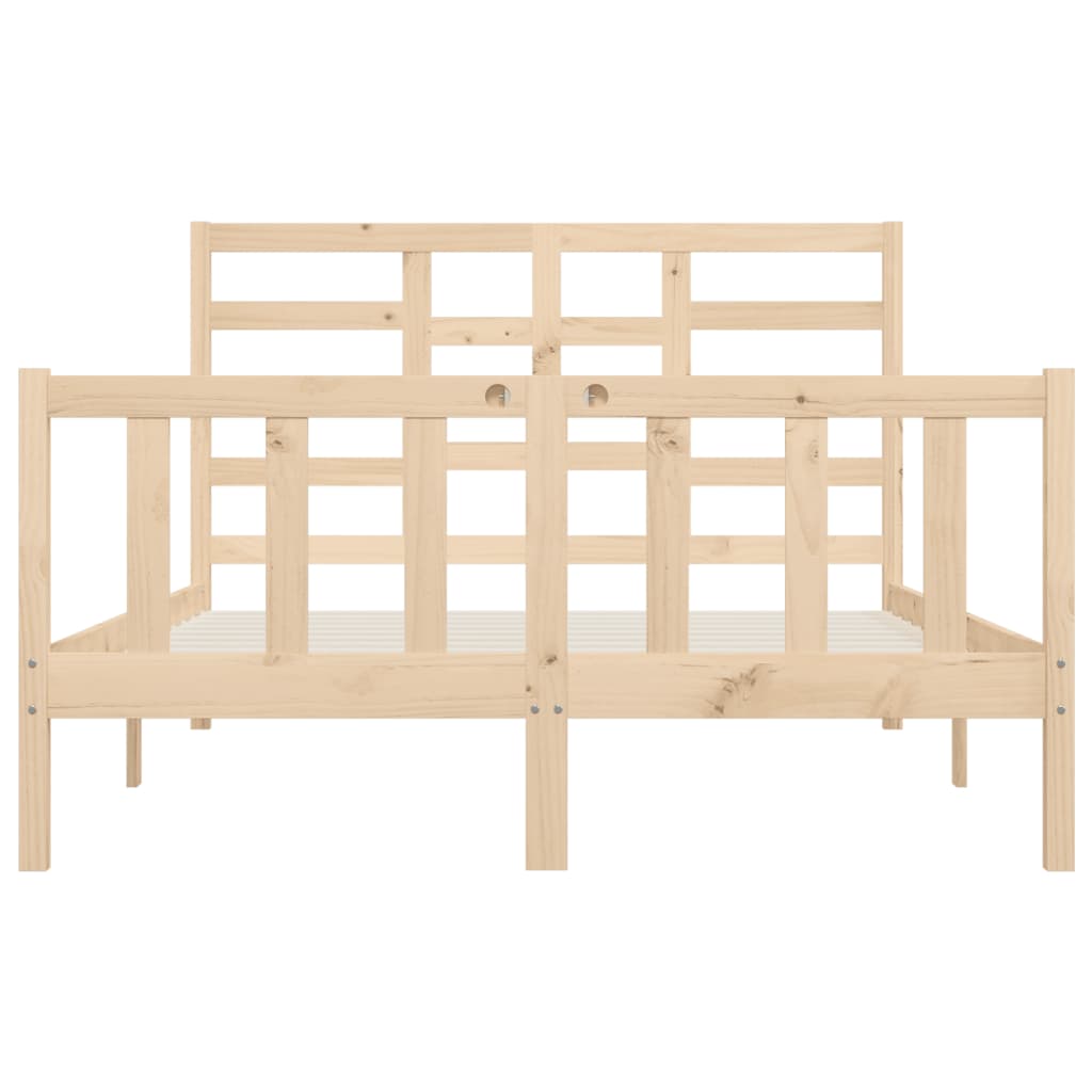 Cadre de lit sans matelas 140x200 cm bois massif de pin - XIOS