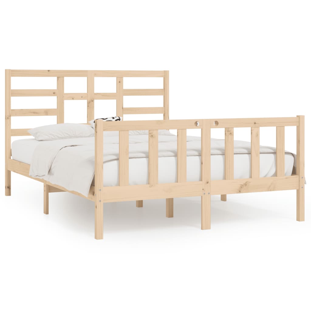 Cadre de lit sans matelas 150x200 cm bois massif - XIOS