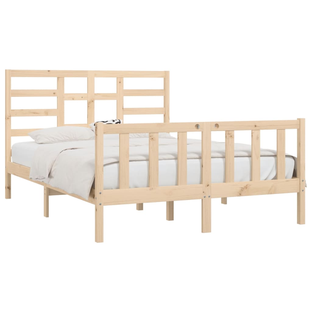 Cadre de lit sans matelas 150x200 cm bois massif - XIOS
