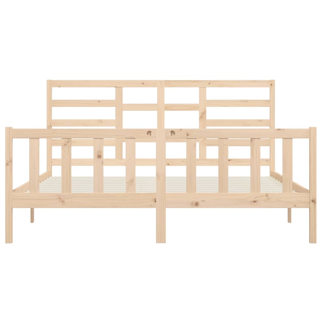 Cadre de lit sans matelas 200x200 cm bois massif de pin - XIOS