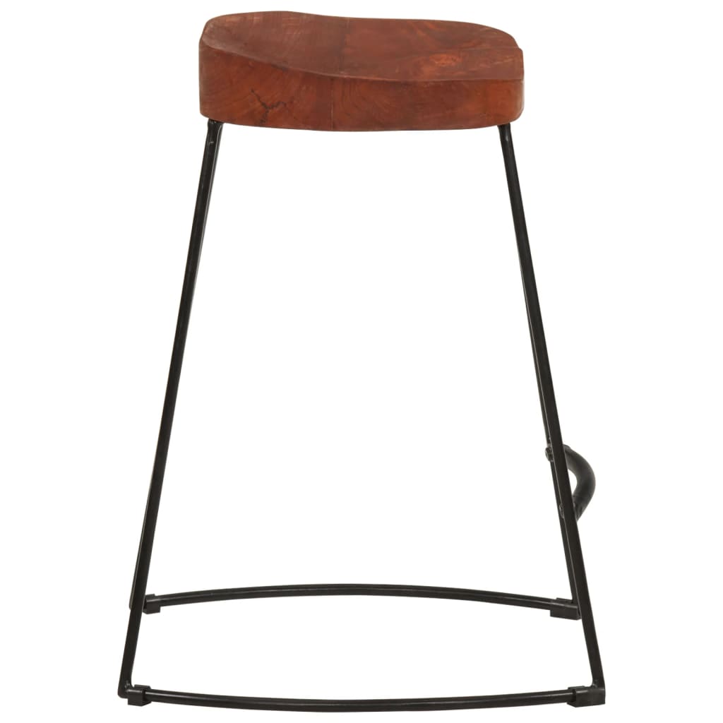 Tabourets de bar Gavin lot de 2 45x38x53cm bois massif manguier - XIOS