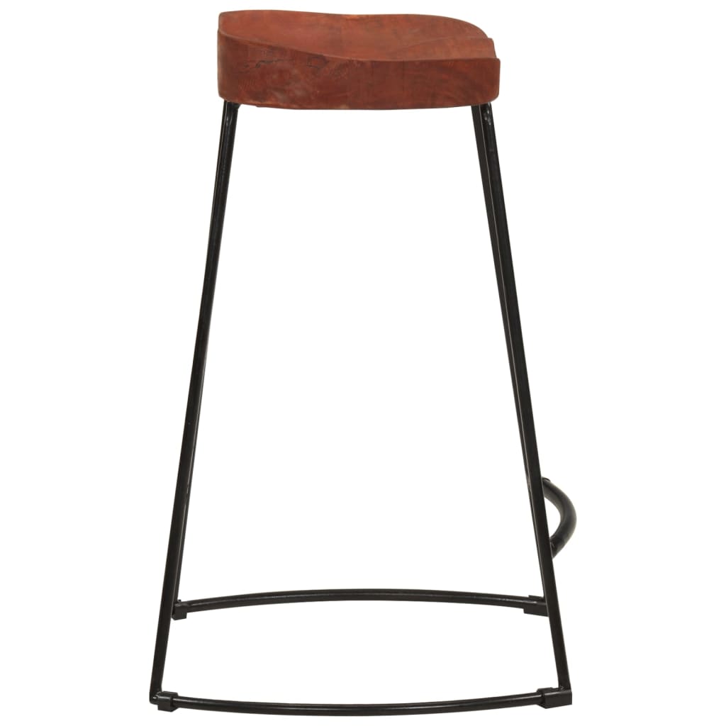 Tabourets de bar Gavin lot de 2 45x40x63cm bois massif manguier - XIOS