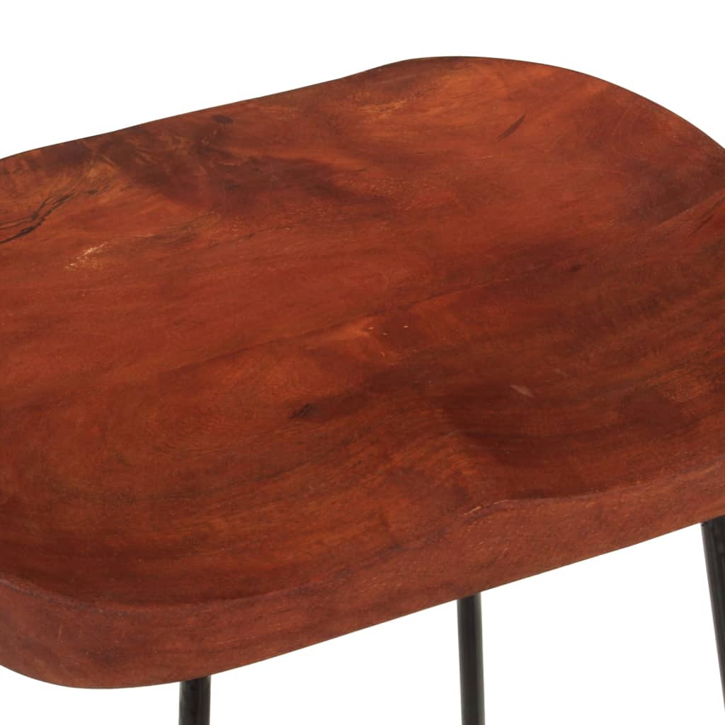 Tabourets de bar Gavin lot de 2 45x40x63cm bois massif manguier - XIOS