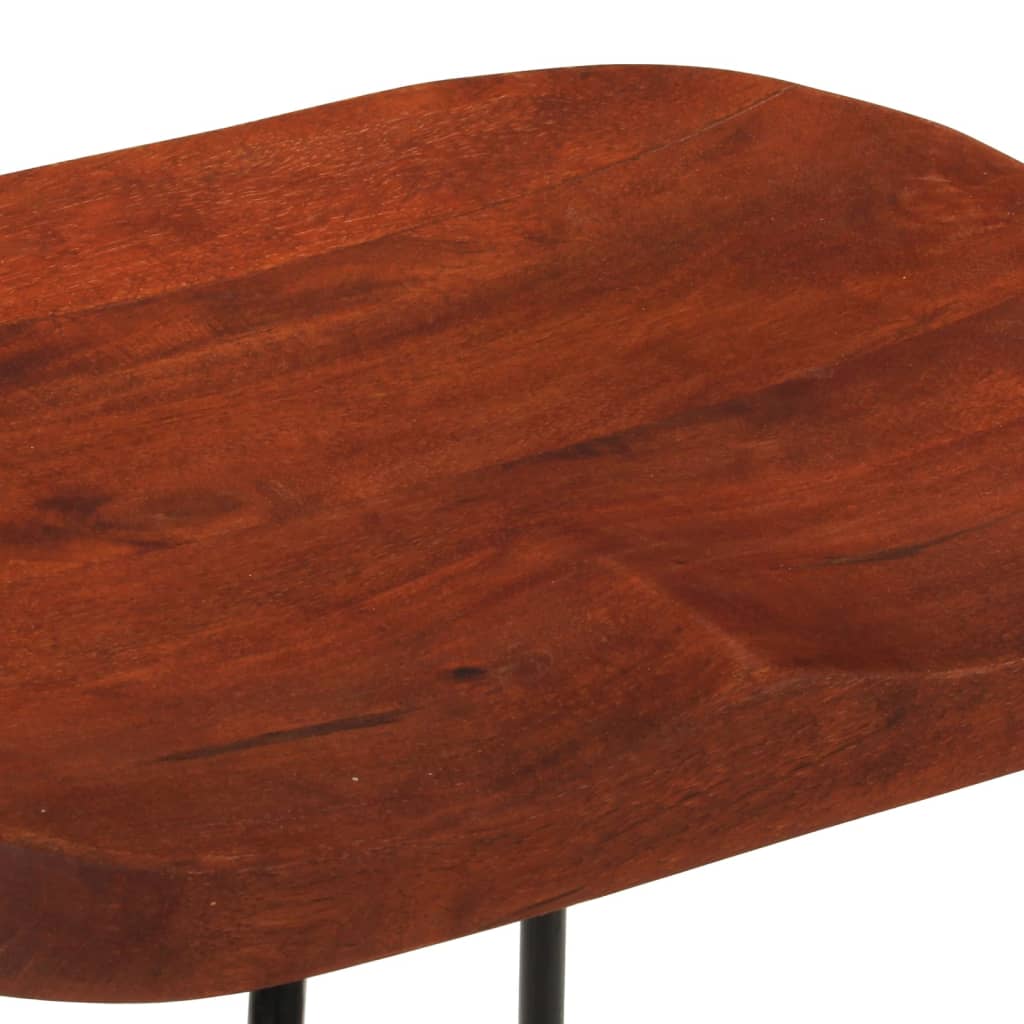 Tabourets de bar Gavin lot de 2 50x40x78cm bois massif manguier - XIOS