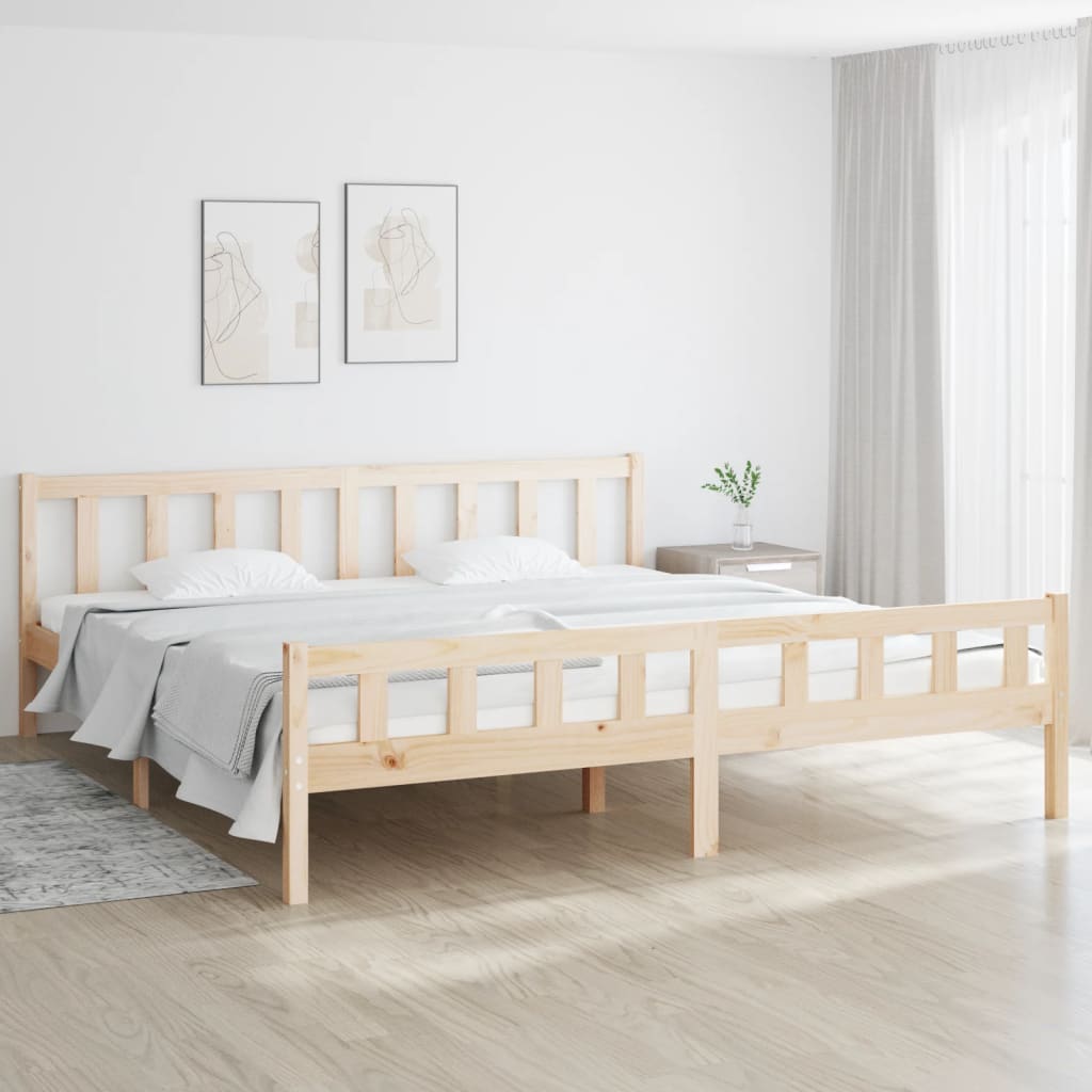 Cadre de lit sans matelas bois massif 160x200 cm - XIOS