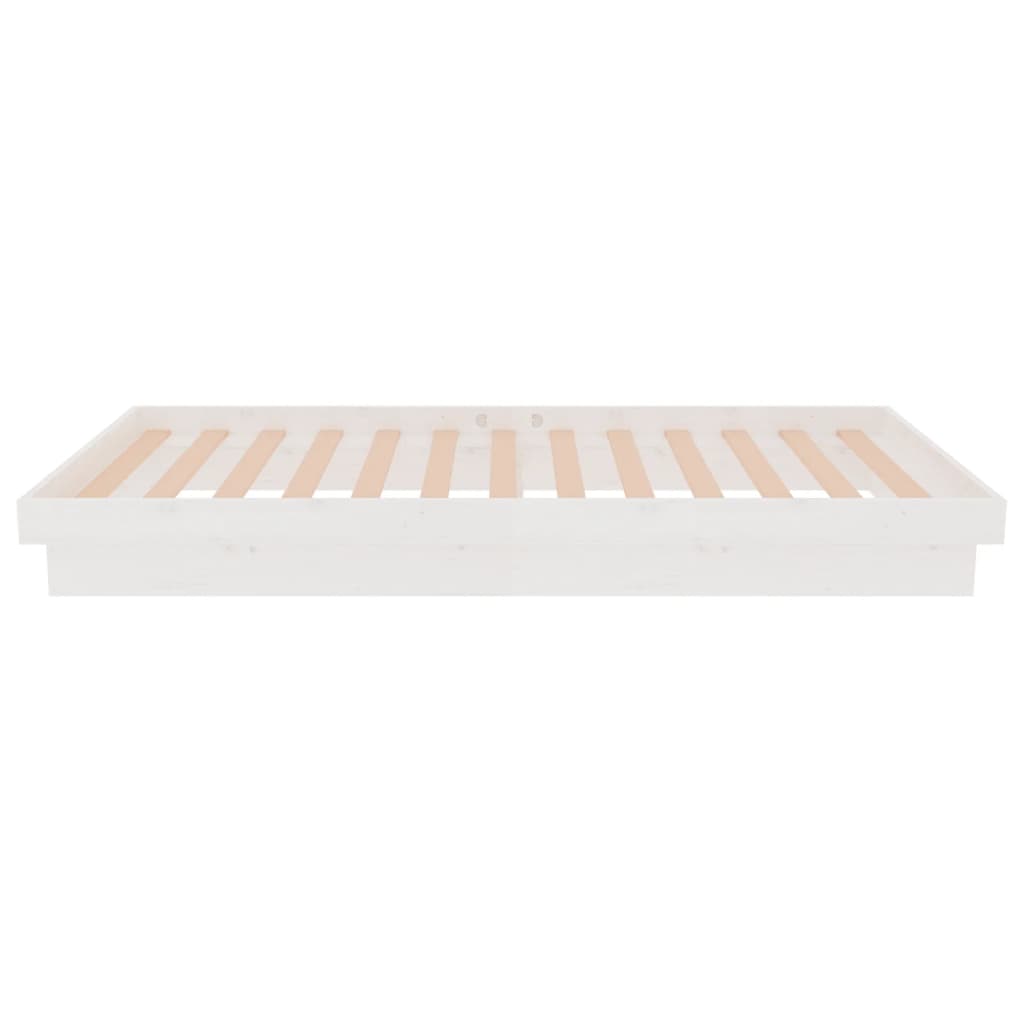 Cadre de lit sans matelas blanc bois massif - XIOS