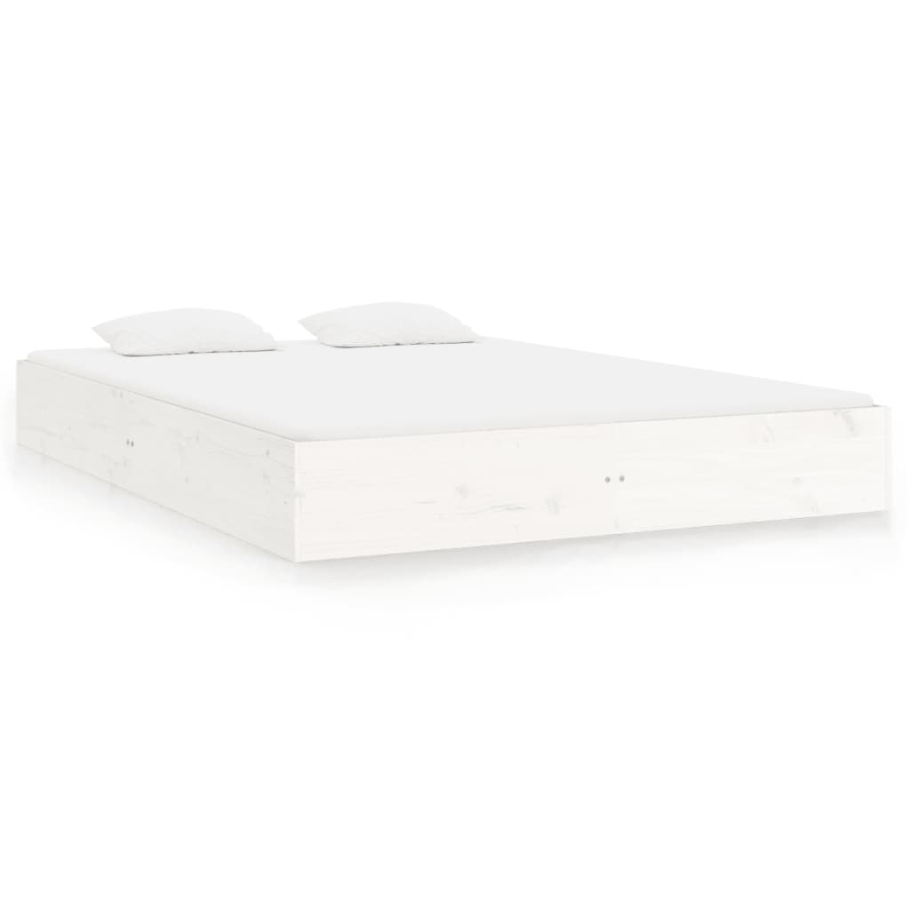 Cadre de lit sans matelas blanc bois massif 180x200 cm - XIOS