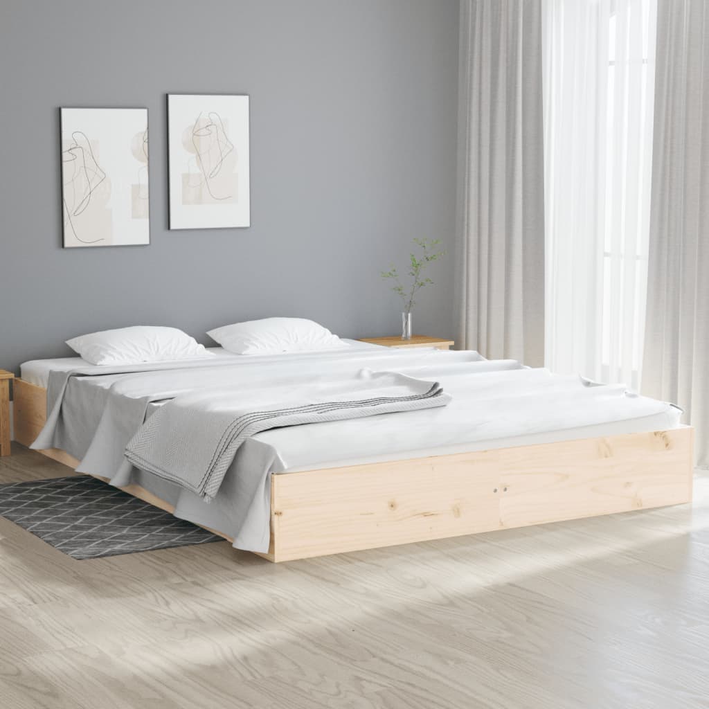 Cadre de lit sans matelas bois massif 140x200 cm - XIOS