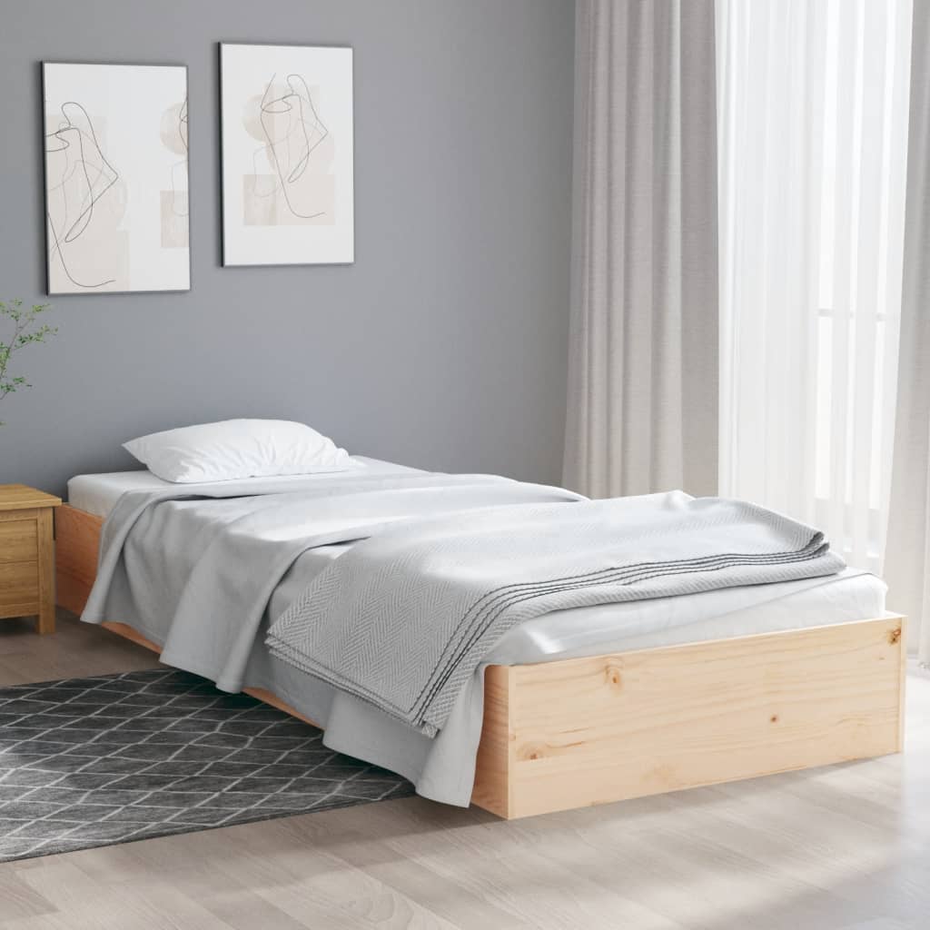 Cadre de lit sans matelas bois massif 90x190 cm - XIOS