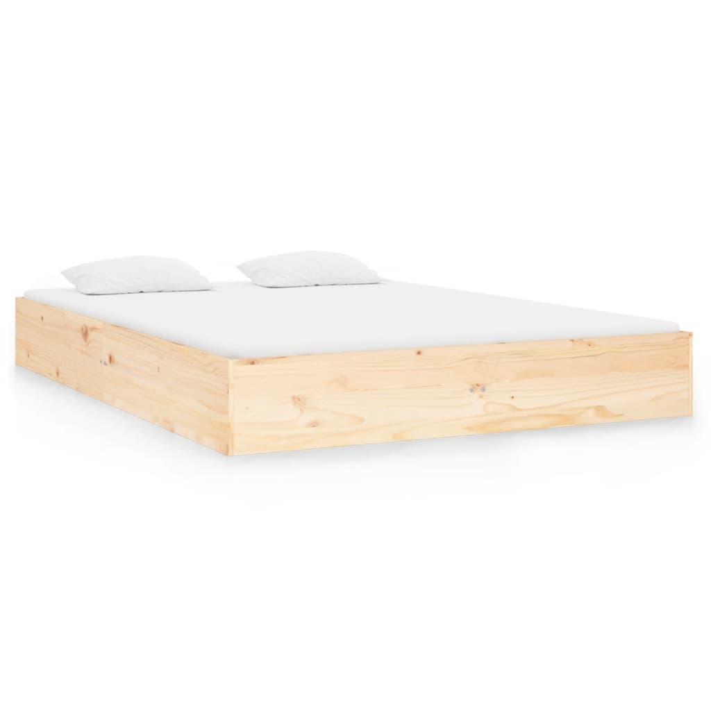 Cadre de lit sans matelas bois massif 135x190 cm - XIOS