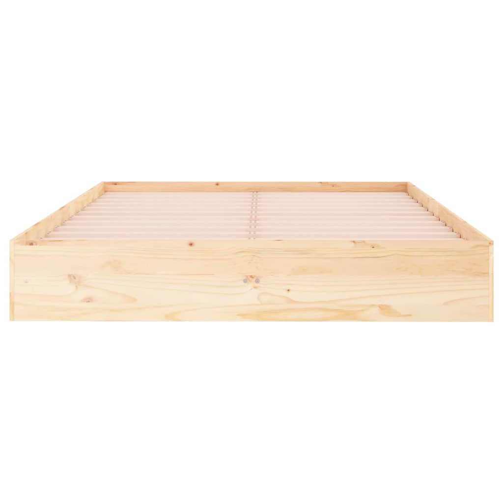 Cadre de lit sans matelas bois massif 135x190 cm - XIOS