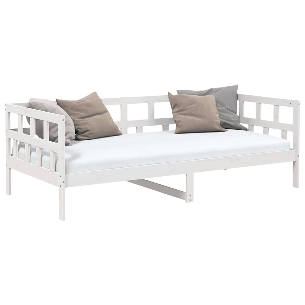 Lit de jour sans matelas blanc bois de pin massif 80x200 cm - XIOS