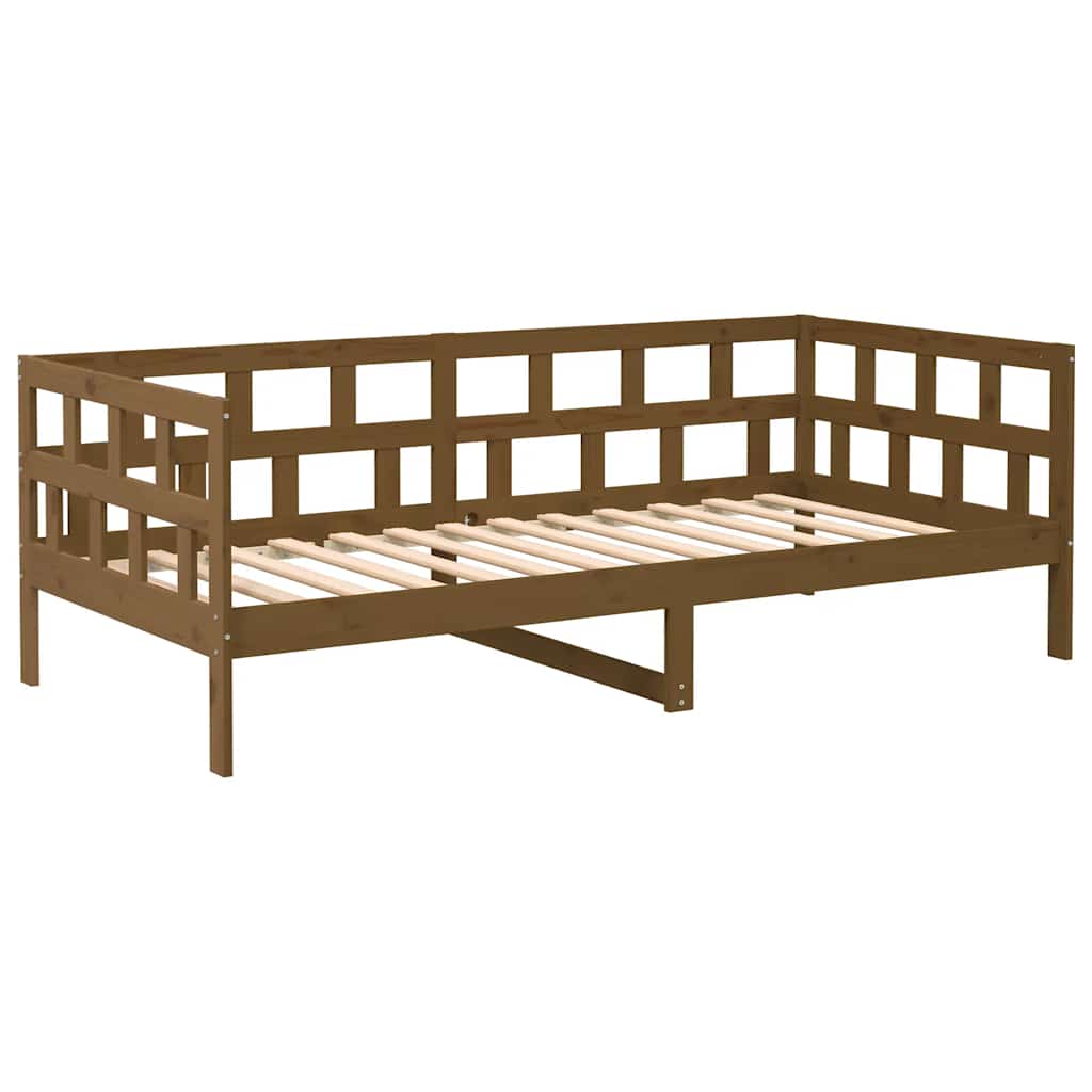 Lit de jour sans matelas marron miel bois pin massif 80x200 cm - XIOS