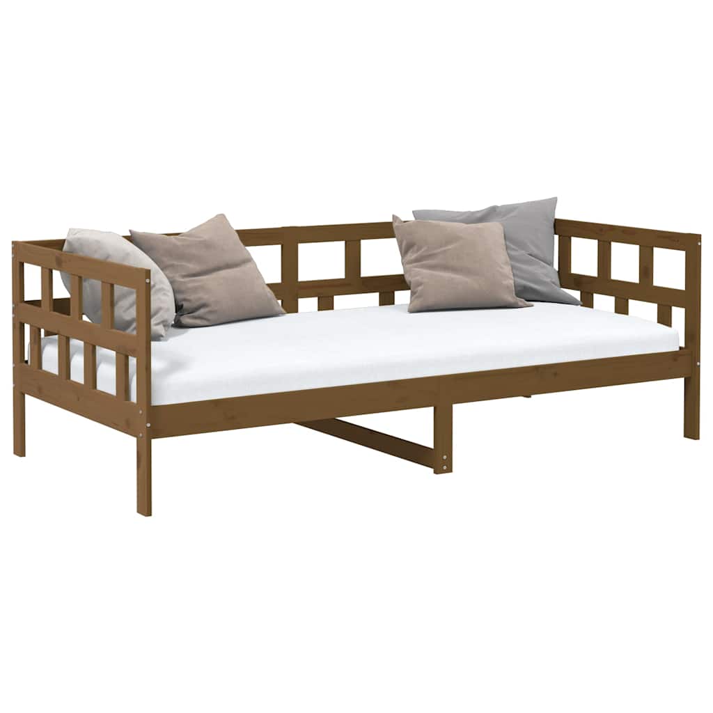 Lit de jour sans matelas marron miel bois pin massif 80x200 cm - XIOS