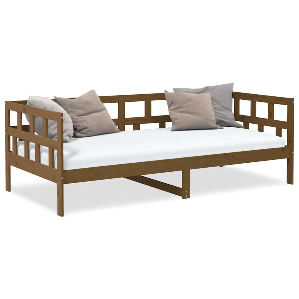 Lit de jour sans matelas marron miel bois pin massif 80x200 cm - XIOS