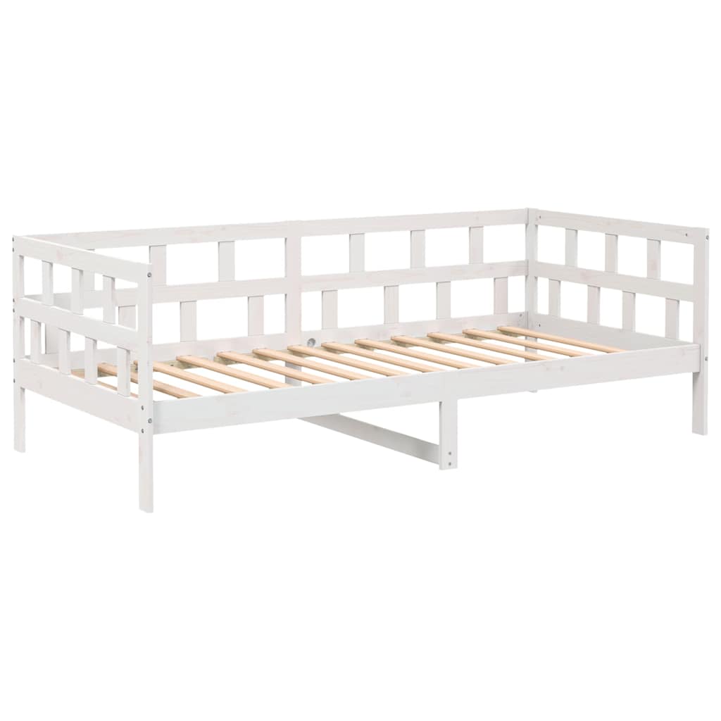 Lit de jour sans matelas blanc bois de pin massif 90x190 cm - XIOS