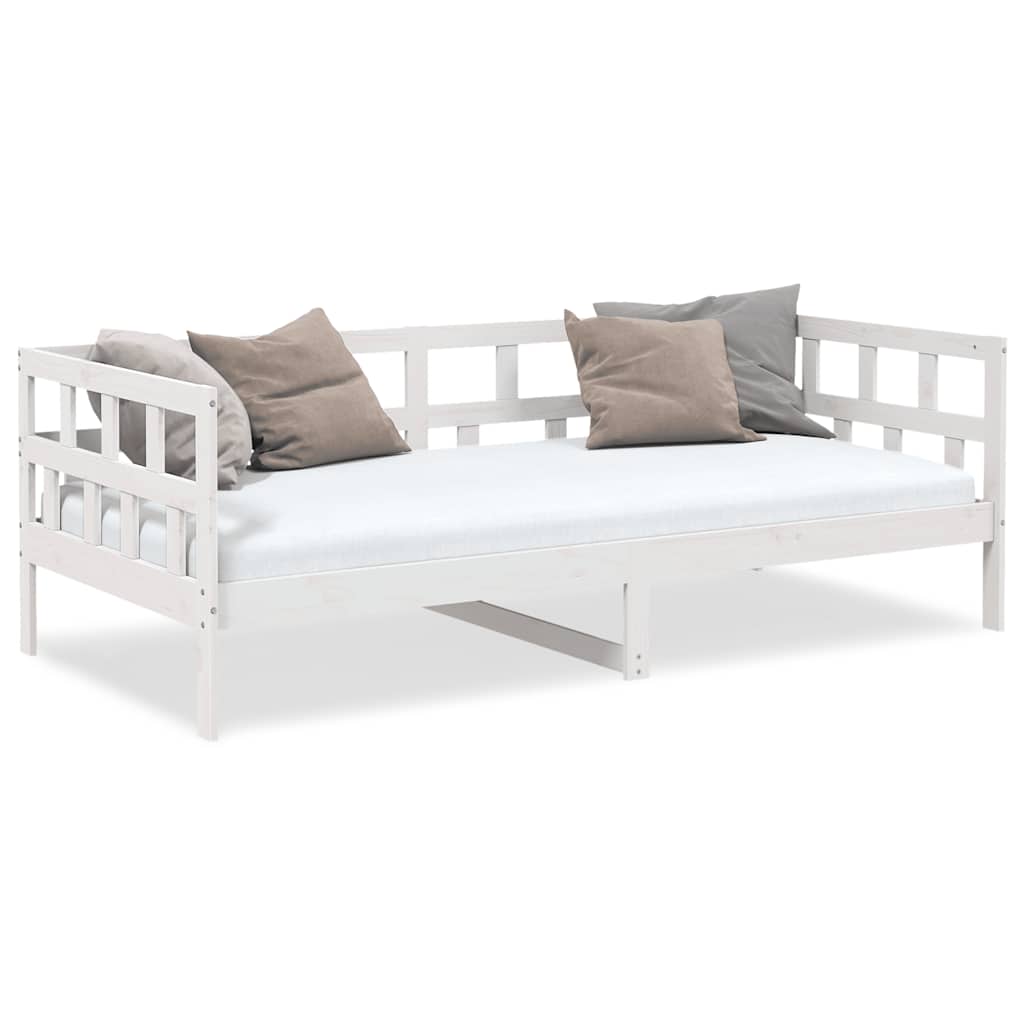Lit de jour sans matelas blanc bois de pin massif 90x190 cm - XIOS