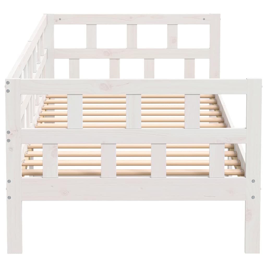 Lit de jour sans matelas blanc bois de pin massif 90x190 cm - XIOS