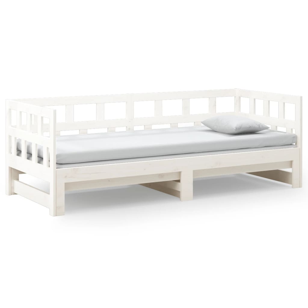 Lit coulissant sans matelas blanc 2x(90x200) cm - XIOS