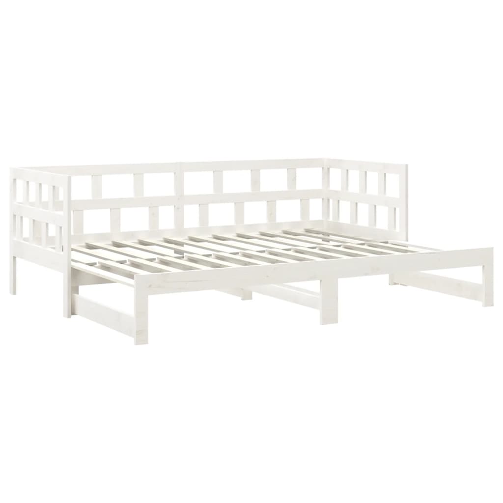 Lit coulissant sans matelas blanc 2x(90x200) cm - XIOS
