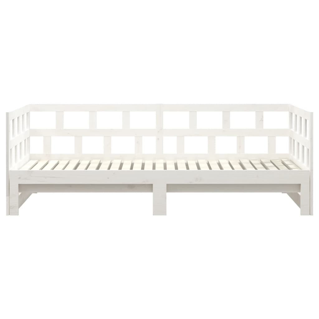 Lit coulissant sans matelas blanc 2x(90x200) cm - XIOS