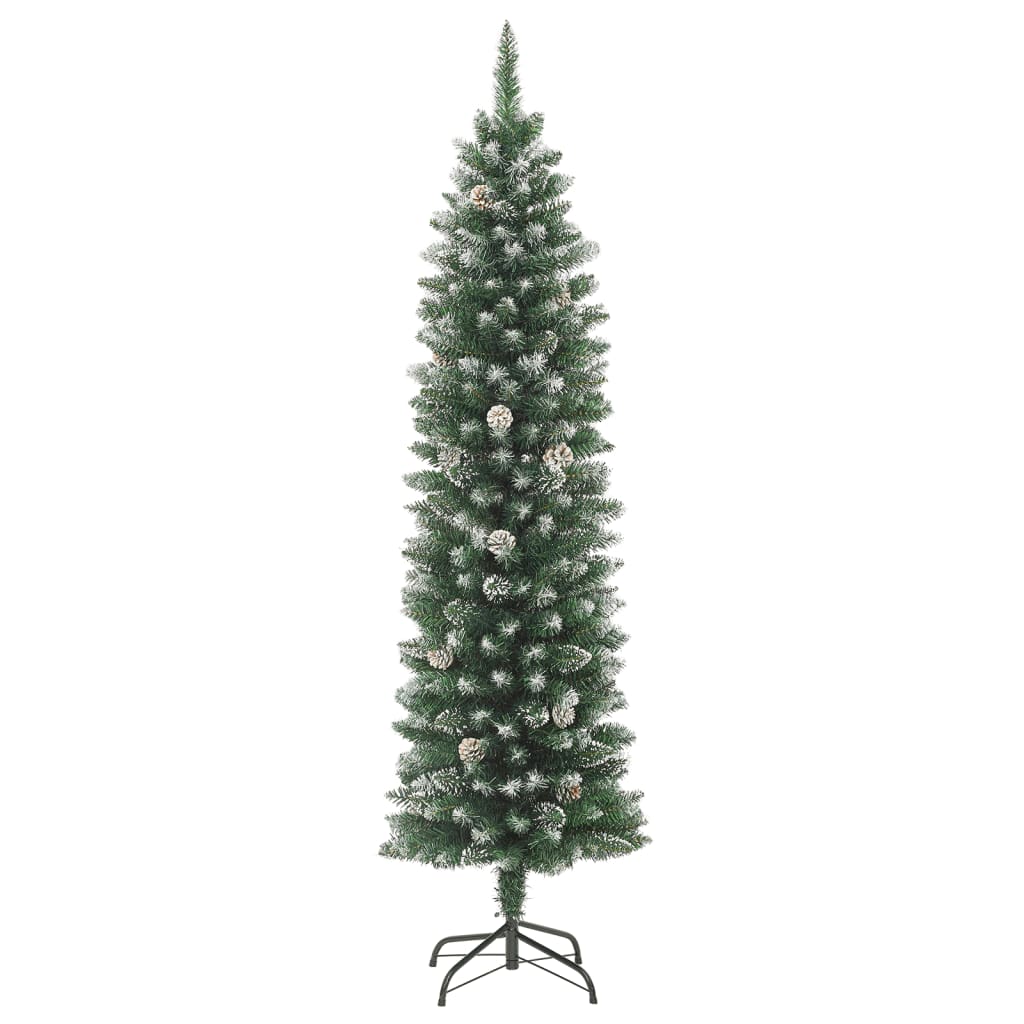 Sapin de Noël artificiel mince avec support 150 cm PVC - XIOS