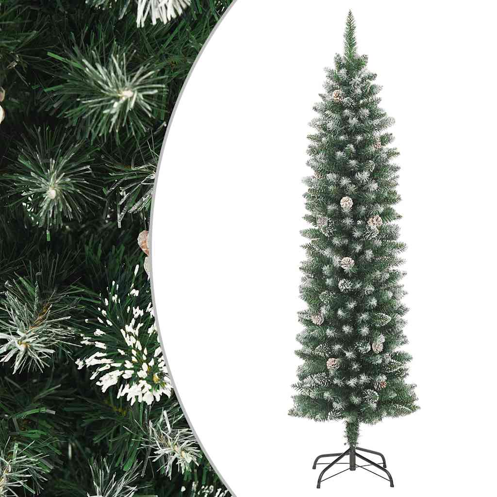 Sapin de Noël artificiel mince avec support 180 cm PVC - XIOS