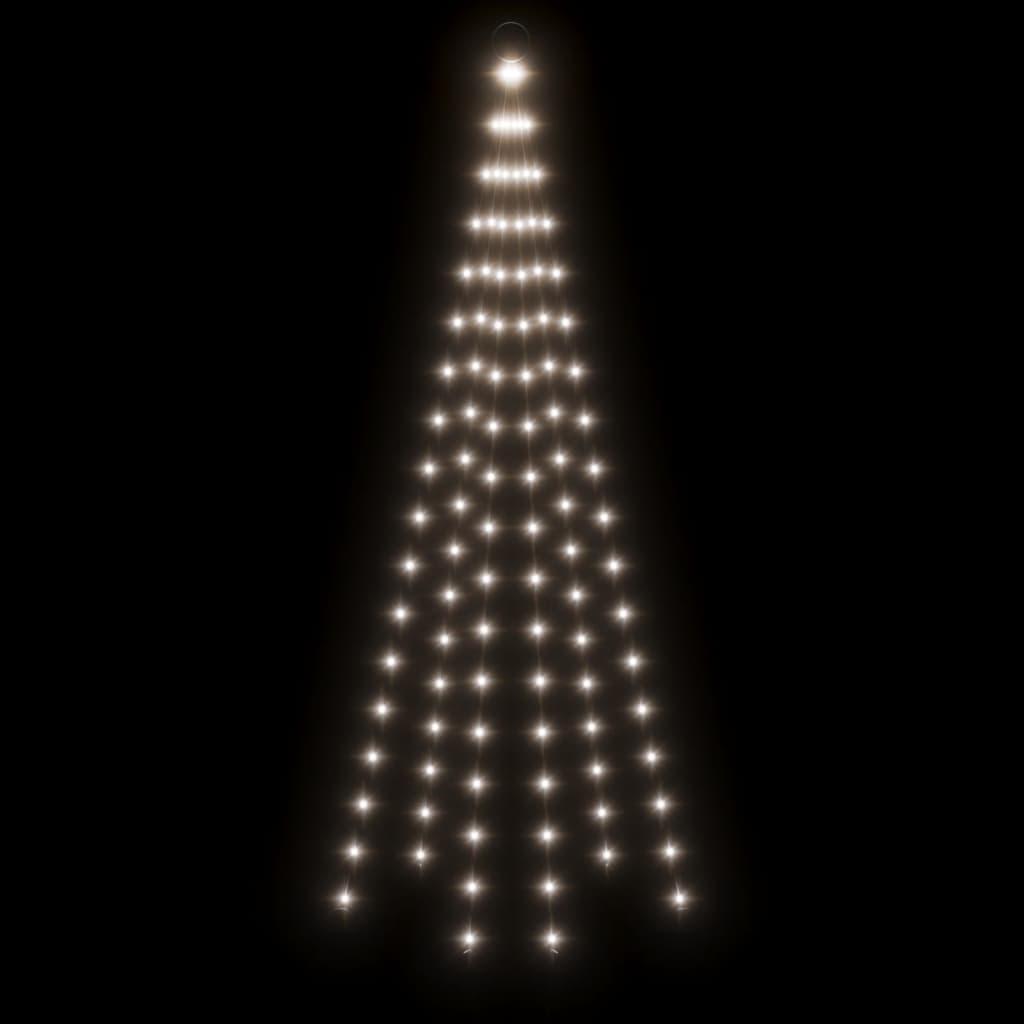 Sapin de Noël sur mât de drapeau 108 LED Blanc froid 180 cm - XIOS
