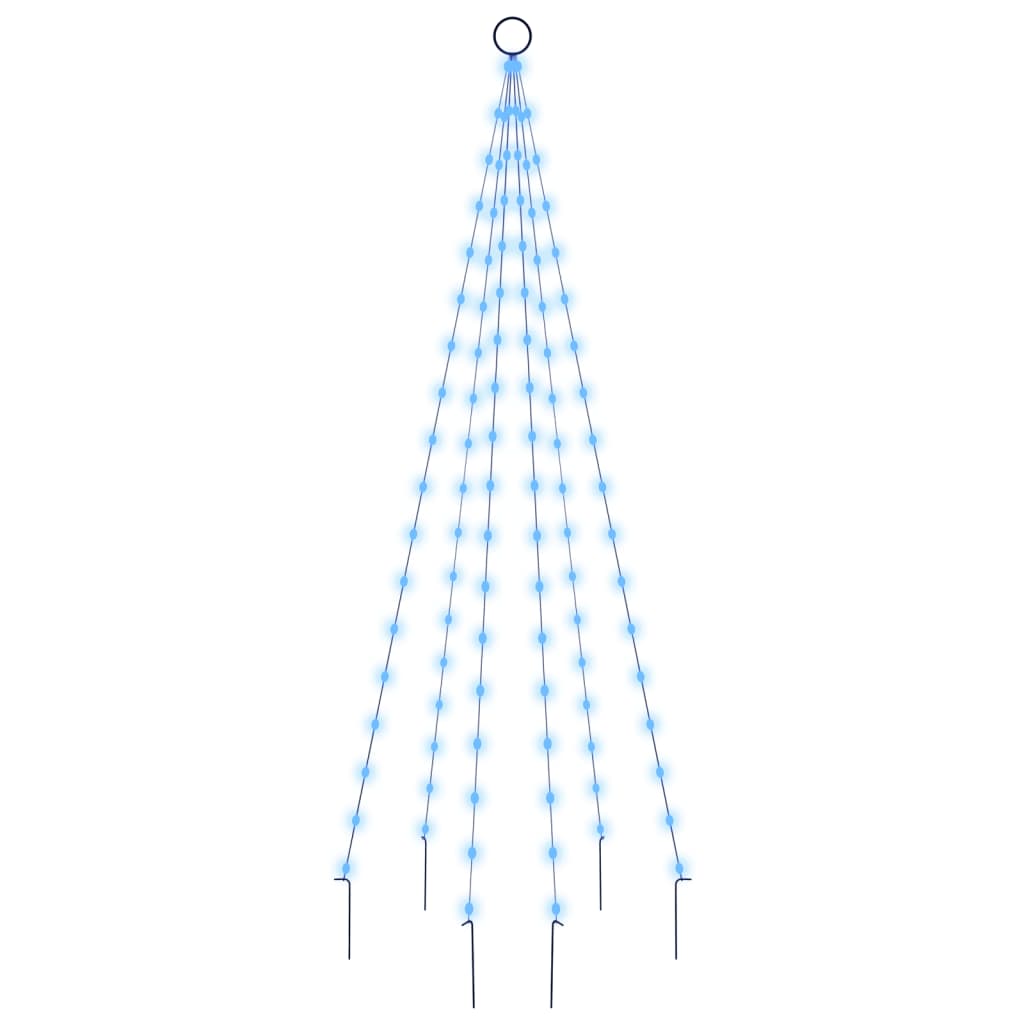 Sapin de Noël sur mât de drapeau 108 LED Bleues 180 cm - XIOS