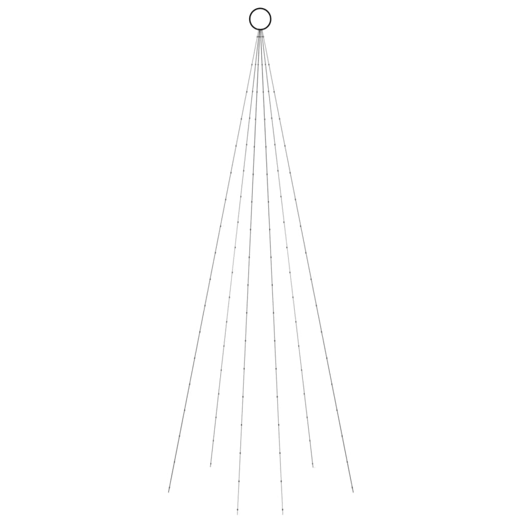 Sapin de Noël sur mât de drapeau 108 LED Colorées 180 cm - XIOS