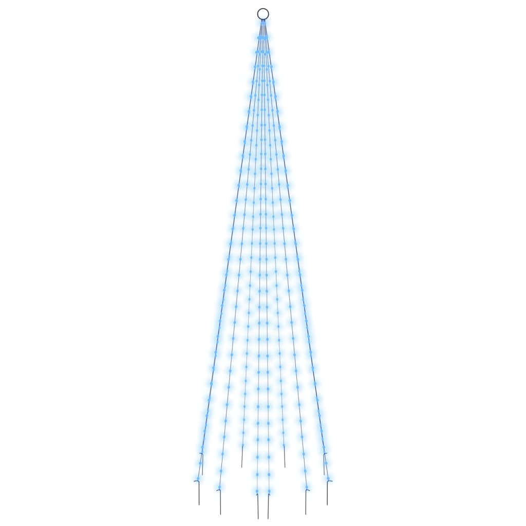 Sapin de Noël sur mât de drapeau 310 LED Bleues 300 cm - XIOS