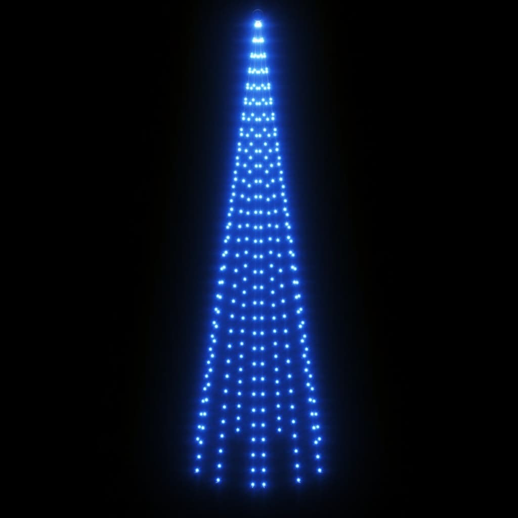 Sapin de Noël sur mât de drapeau 310 LED Bleues 300 cm - XIOS