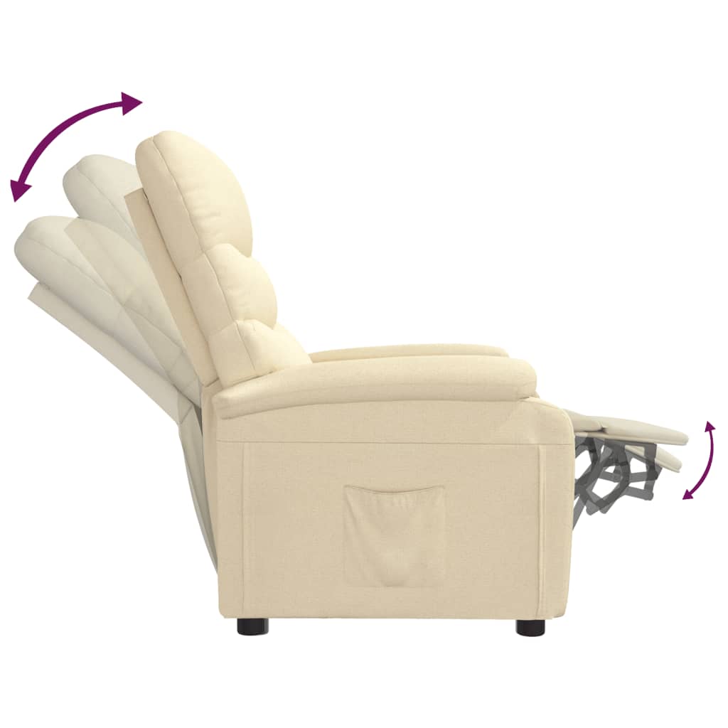 Fauteuil inclinable Crème Tissu - XIOS
