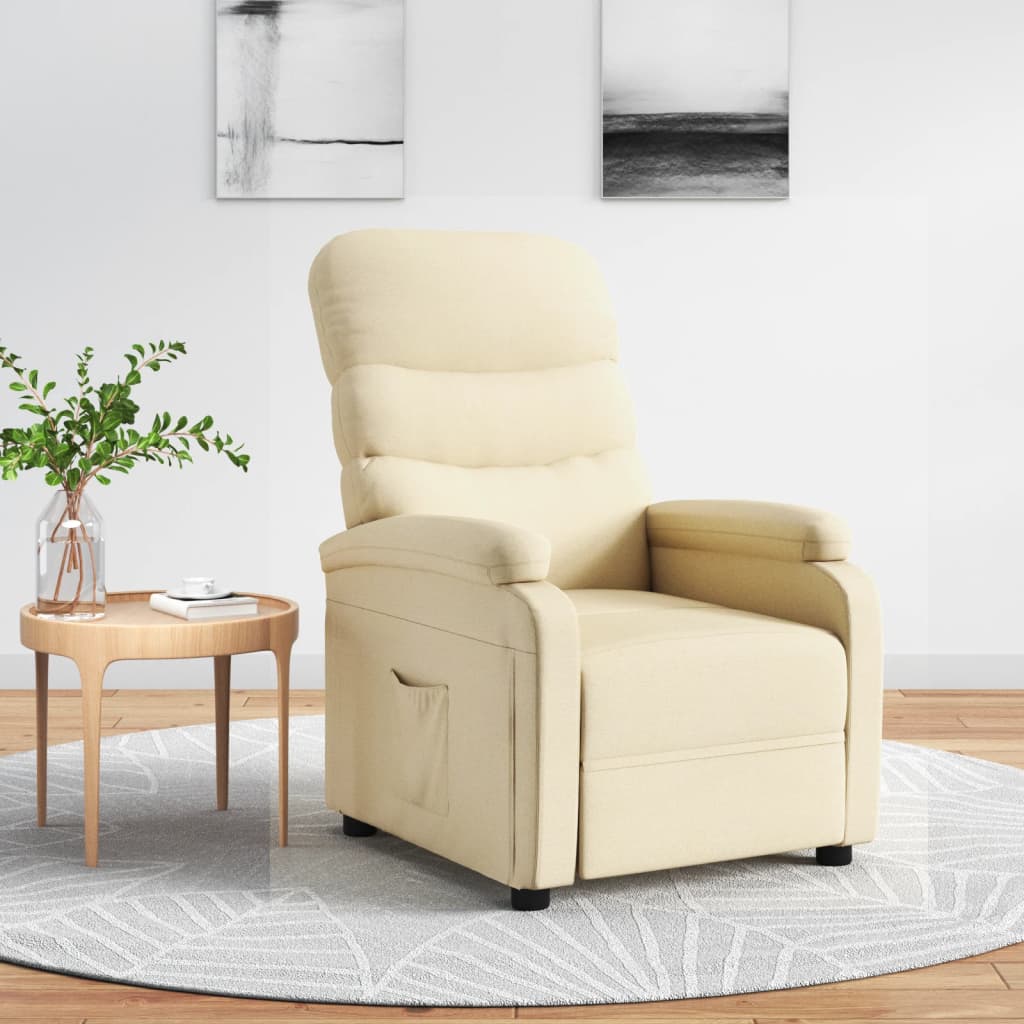 Fauteuil inclinable Crème Tissu - XIOS