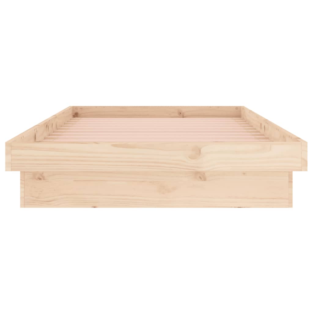 Cadre de lit à LED sans matelas 90x200 cm bois massif - XIOS