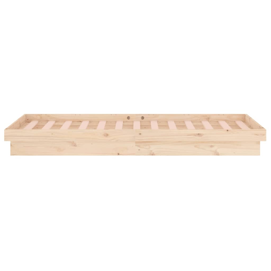 Cadre de lit à LED sans matelas 90x200 cm bois massif - XIOS