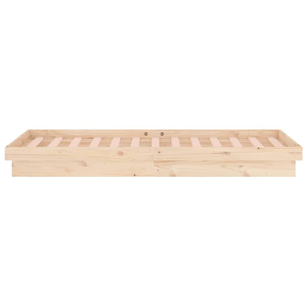 Cadre de lit à LED sans matelas bois massif - XIOS