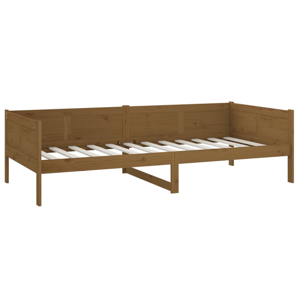Lit de jour sans matelas marron miel bois pin massif 90x190 cm - XIOS