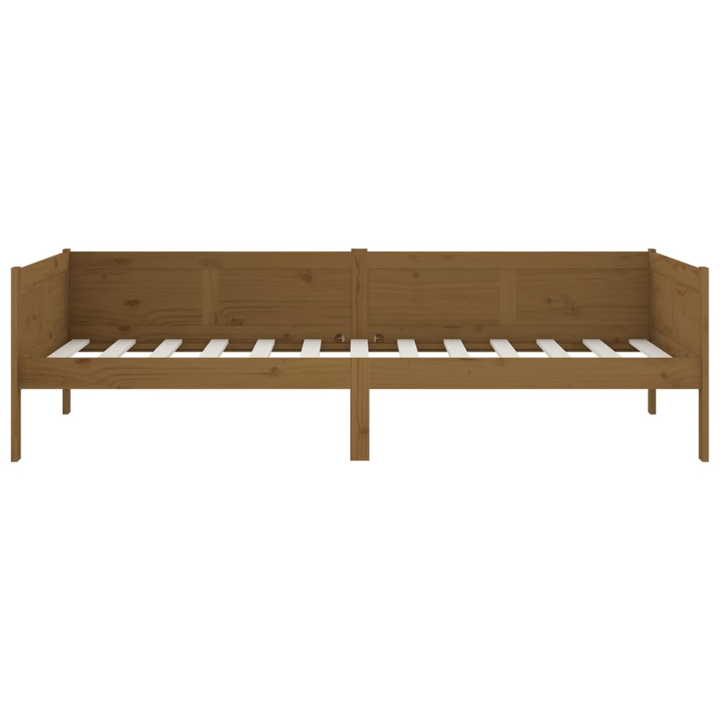 Lit de jour sans matelas marron miel bois pin massif 90x190 cm - XIOS