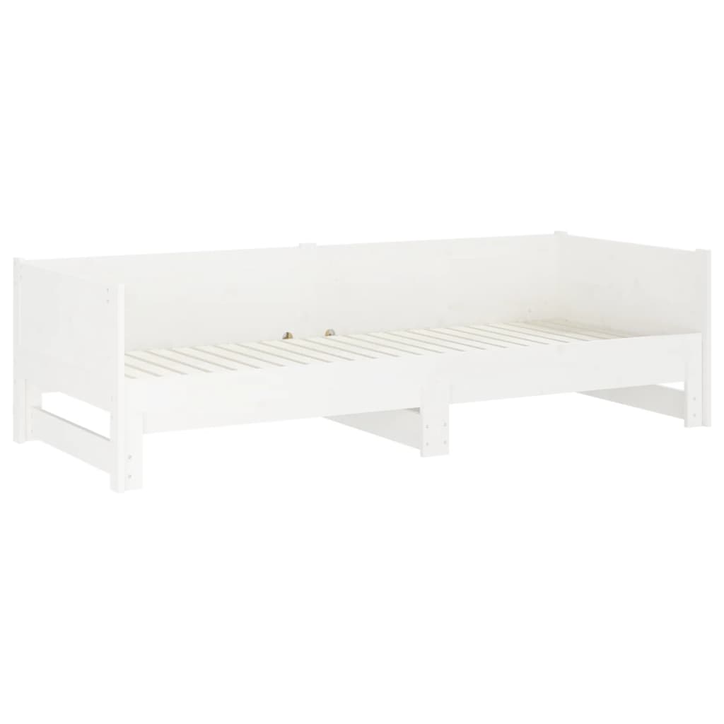 Lit coulissant sans matelas blanc 2x(90x190) cm - XIOS