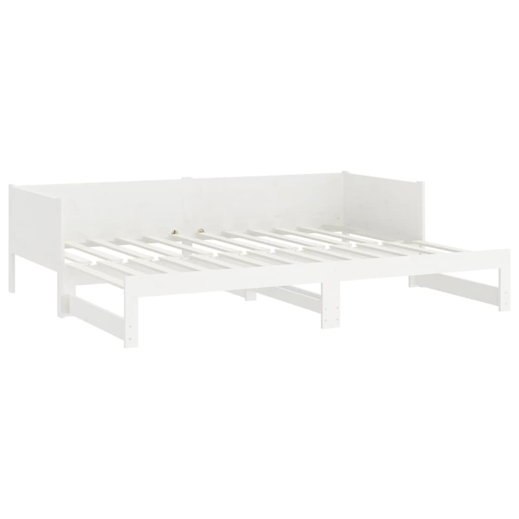 Lit coulissant sans matelas blanc 2x(90x190) cm - XIOS