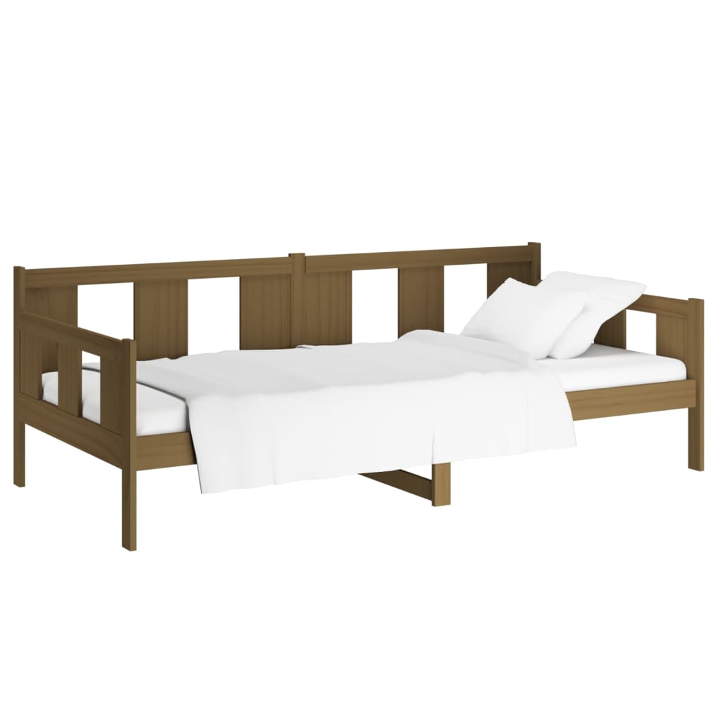 Lit de jour sans matelas marron miel bois pin massif 90x200 cm - XIOS