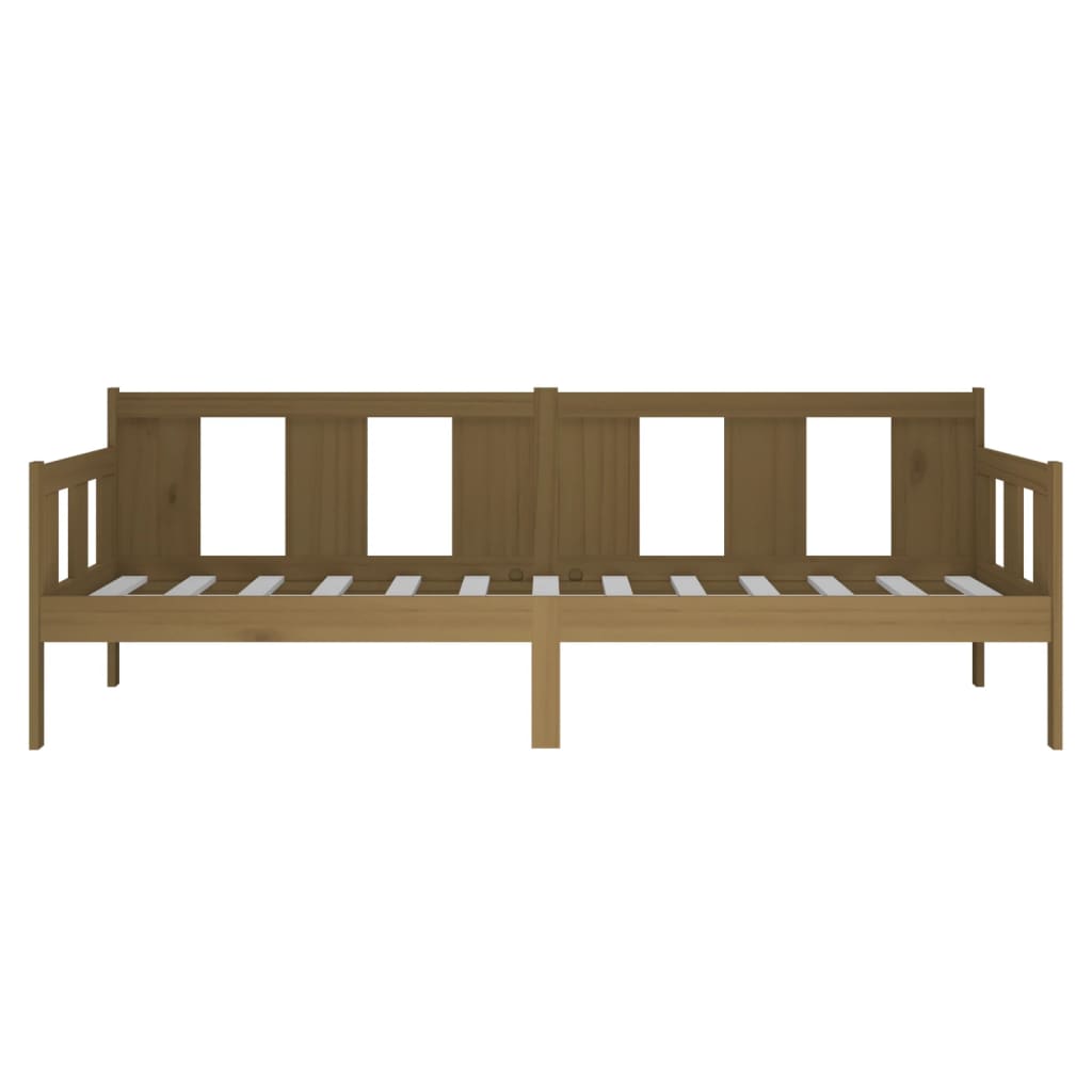 Lit de jour sans matelas marron miel bois pin massif 90x190 cm - XIOS