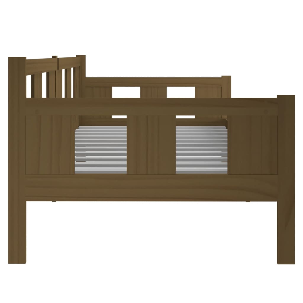 Lit de jour sans matelas marron miel bois pin massif 90x190 cm - XIOS