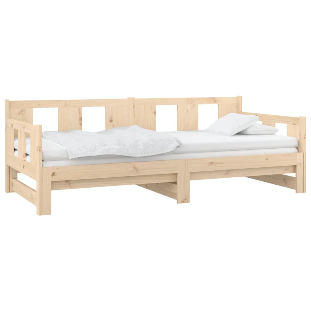 Lit coulissant sans matelas bois de pin solide 2x(80x200) cm - XIOS