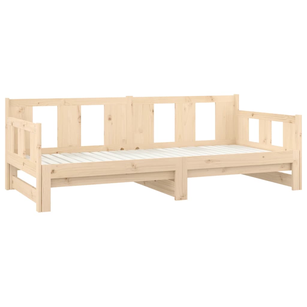 Lit coulissant sans matelas bois de pin solide 2x(80x200) cm - XIOS