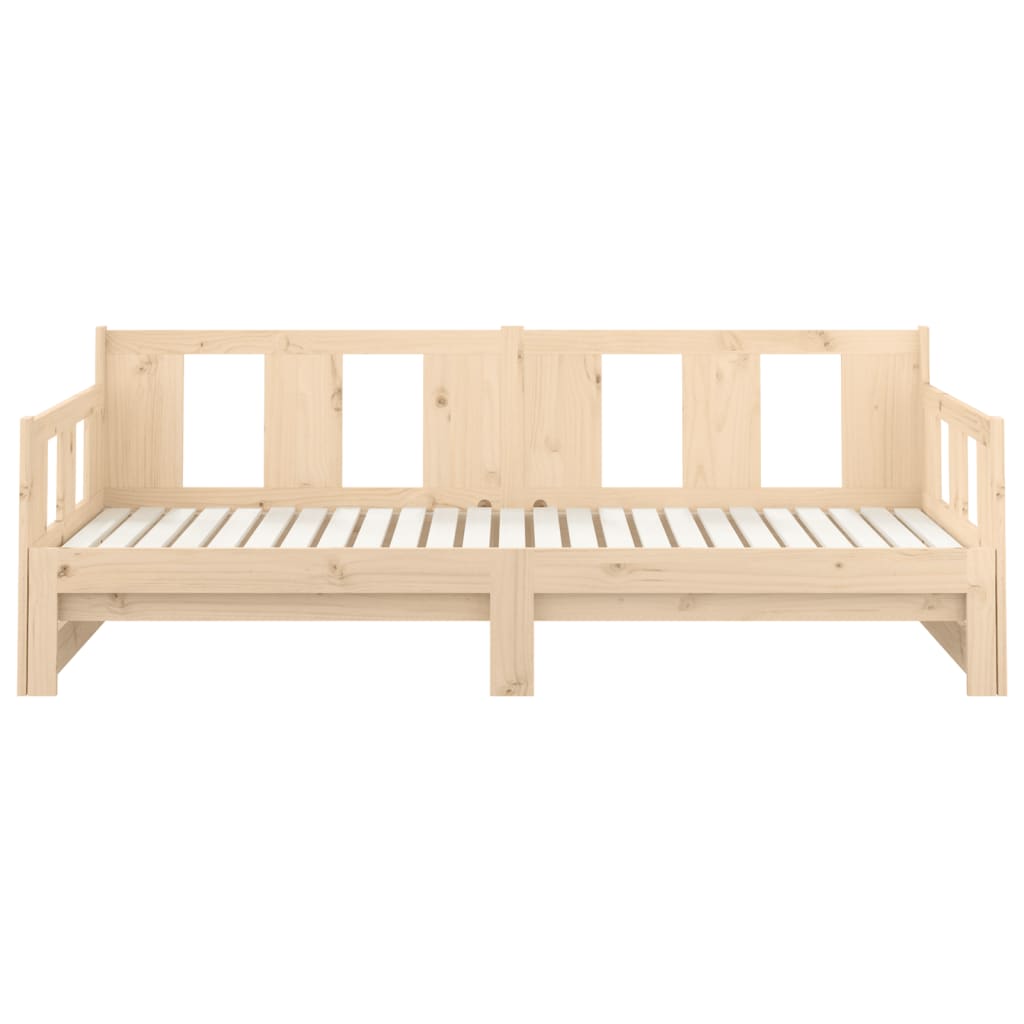 Lit coulissant sans matelas bois de pin solide 2x(80x200) cm - XIOS