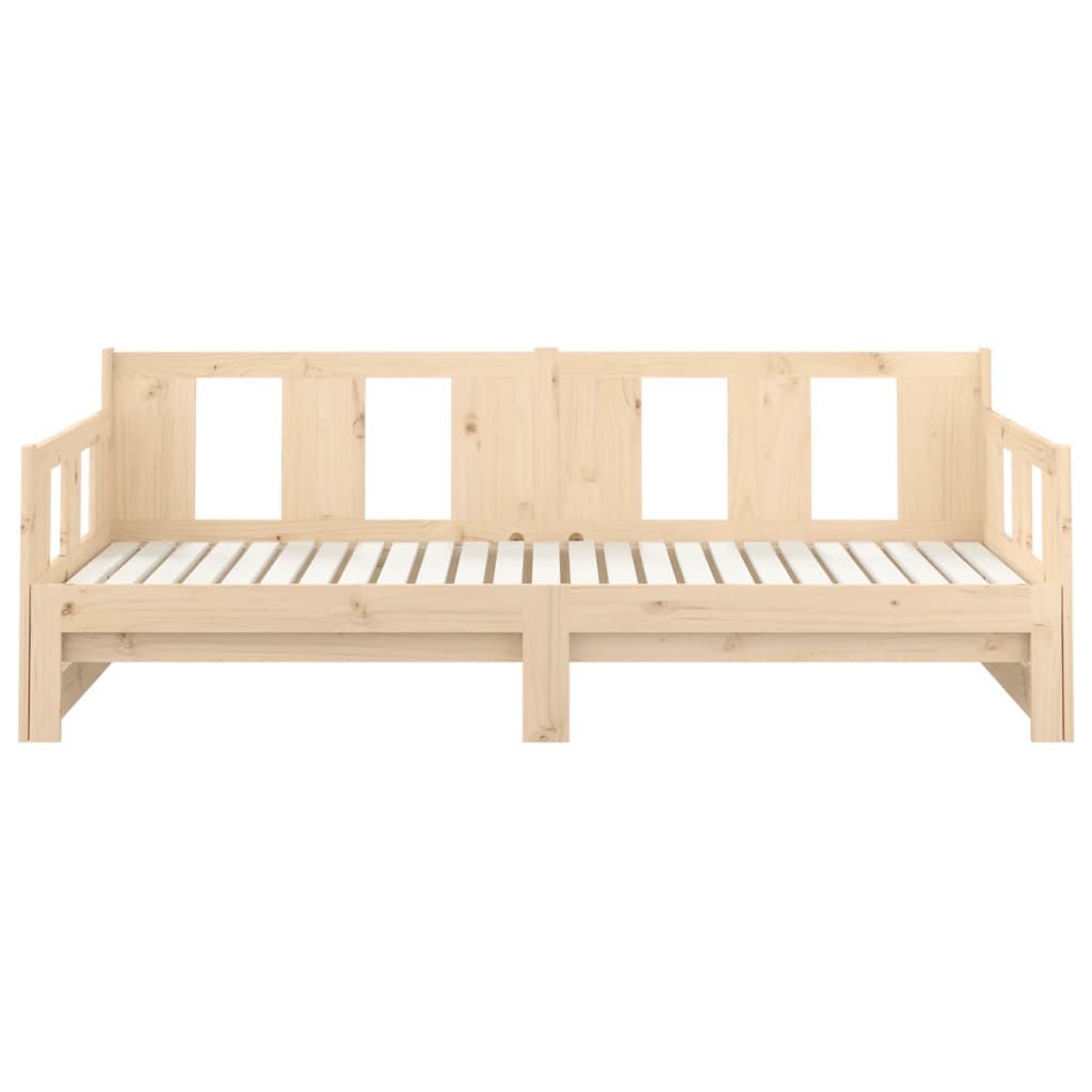 Lit coulissant sans matelas bois de pin massif 2x(90x190) cm - XIOS