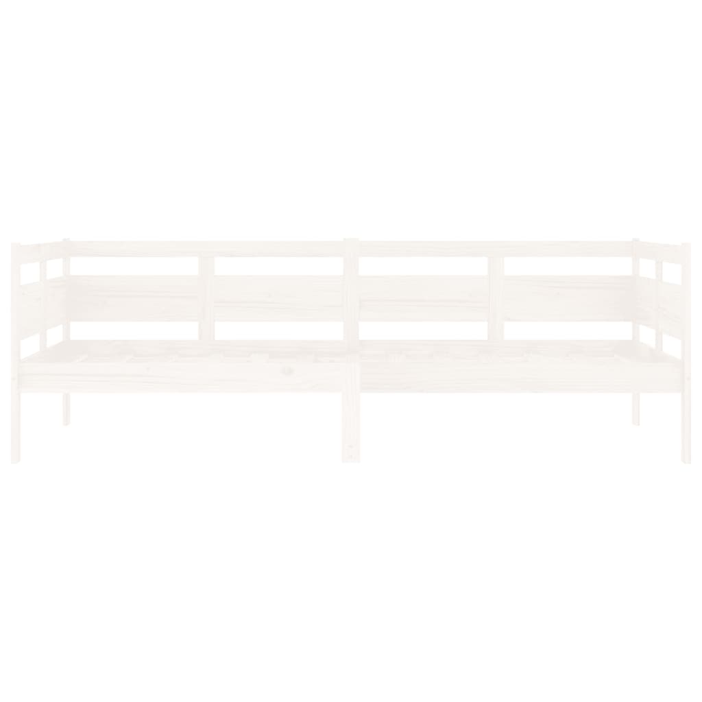 Lit de jour sans matelas blanc bois de pin massif 90x200 cm - XIOS